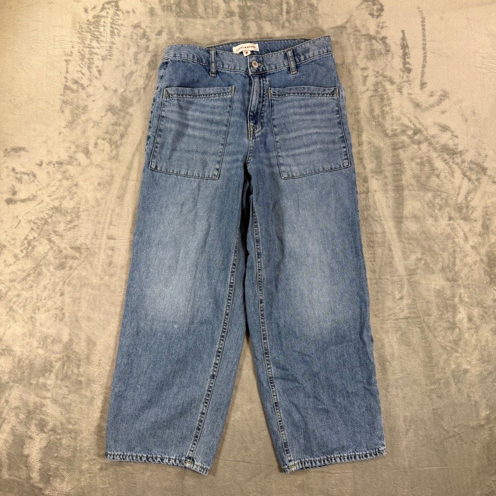 Lucky Brand Women's Wide Leg Flare Jeans in Light Blue Denim
